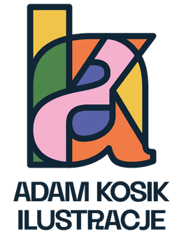 Adam Kosik Ilustracje - logo sklepu z autorskimi plakatami i grafikami